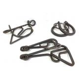 Antique Metal Ring Handcuff Puzzles