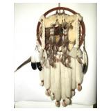 44 1/2" H Wool Feather Rabbit Dream Catcher