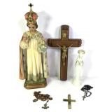 Misc Religious Figures & Statues w Rosary Beads
