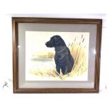 Framed Watercolor Print - Elliot Hunting Dog