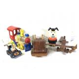 Evkin Wood Inc & Ideal Vtg Toys Plane Truck +