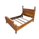 Antique Full / Twin Size Bed Frame on Casters