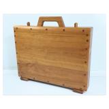 Unique Wood Breifcase w Locking Mechanism