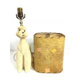 Vtg Poodle Lamp w Shade