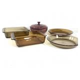 Amber Anchor Hocking Pyrex Glass Pans