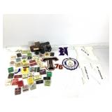 Vtg Matchbooks Chenille Varsity Letter Patches+