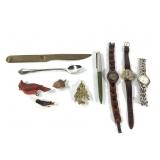 Rule Knife w Watches Bird Pins +