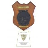 Vtg USS Guadalcanal Military Plaque + Pamphlet