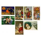 7 Early 1900s Holiday Postcards