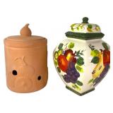 Vtg Nonnis Ceramin Cookie Jar +