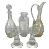 Clear Glass Barware Candle Holders Decanter +