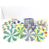 April Cornell Tablecloth + Crocheted Coasters