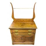 Antique Wash Stand w Towel Rack Attached