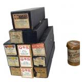 12 Antique Player Piano Rolls w Boxes