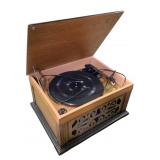Nostalgic Style Record Player w Wood Casing
