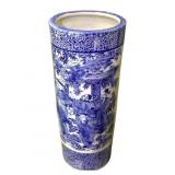 Antique Blue & White Ceramic Umbrella & Cane Stand