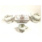 Vtg Tunstall Maitland Tea Pot Creamer+ Casserole