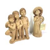 Lee Bortin Eyeless Children Sculptures