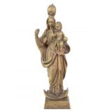 Mary & Baby Jesus Wood Sculpture by Hubert Gerhard