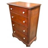 Vtg 4 Drawer Dresser w Mahogany Vineer
