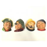 4 Bossons Chalkware Figurines