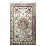Large Red/Cream Rug - 119" x 94"