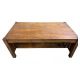 Vtg Wood Coffee Table Stickley Style Oak