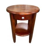 Rounded Side Table w Drawer