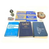 US Navy Books, Compass, Challenge Coin +