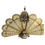 Brass Folding Fan Fireplace Screen