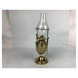 Pivoting Brass Boat Oil Lamp w/ Chimney