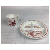 Little Bo Peep Ceramic Compartment Plate & Cup