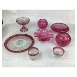 Ruby Glass Pattern Bowls & Serving Pieces