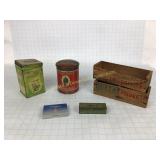 Vintage Promotional Tins and Mini Crates