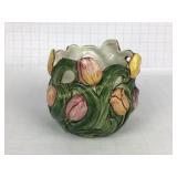 Handpainted Delft Holland USA Flower Pot