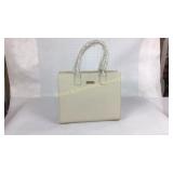 Linen White Joy & Iman Leather Purse