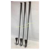 3 Wrought Iron Candle Sconces 35" H