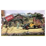 Vintage Themed Coca-Cola Afghan and Pillow