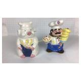 2 Cookie Jars - Baker & Pig