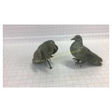 Two Decorative Cast Iron Birds