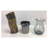 Art Pottery & Handblown Vase
