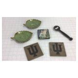 Decorative Tiles Pottery Leaves Iron Bottle Opener