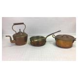 Copper Tea Kettle Pot Skillet