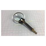 Brass & Leather Trimmed Magnifying Glass
