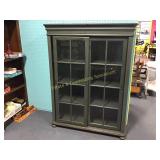 Painted Library Unit w/ Sliding Glass Doors