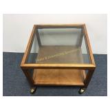 Mod Rolling Wood Frame Table