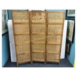 3 Panel Wood Folding Screen