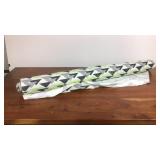 56" W Twill Green Gray White Upholstery Fabric