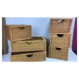 6 Wicker Storage Baskets
