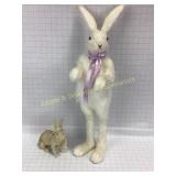Feathered Standing Easter Bunny & Flocked Box